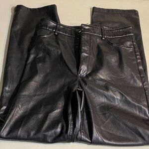 Dynamite Women's Black Leather Straight Pants